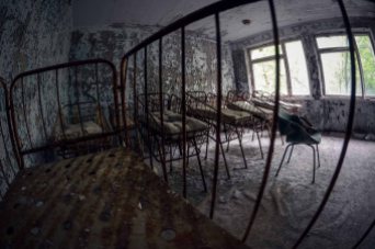 Infant beds in Pripyat Hospital